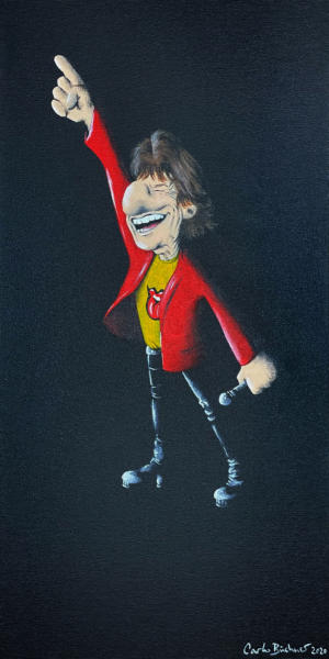 Mick Jagger, Acryl auf Leinwand 40 x 80 cm |  Carlo Bchner